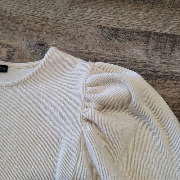 ZARA | Balloon Sleeve Textured Top | Sz. S - Picture 5 of 8